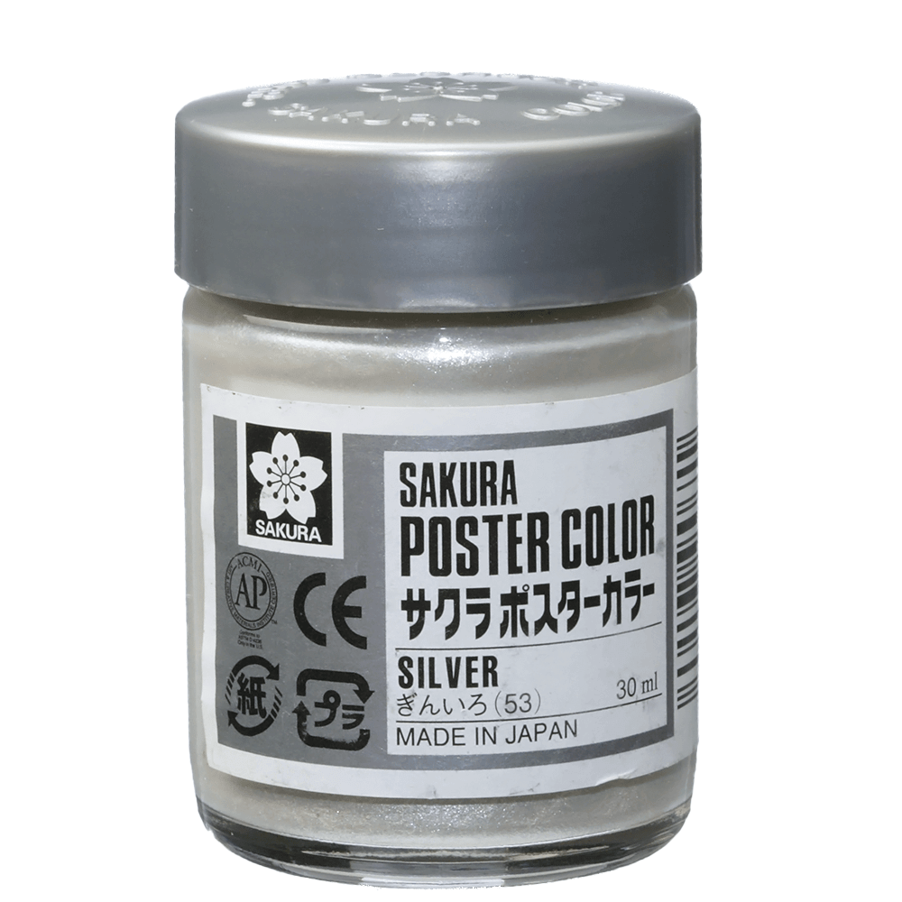 Tinta Guache Sakura Poster Color 30ml 53 Silver